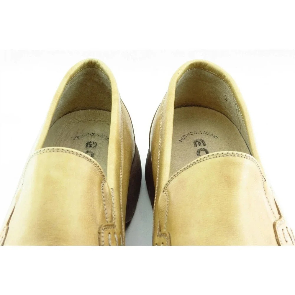 ecoflex by Lacal Shoes Sz 41‎ M Square Toe Brown Loafer Leather Men